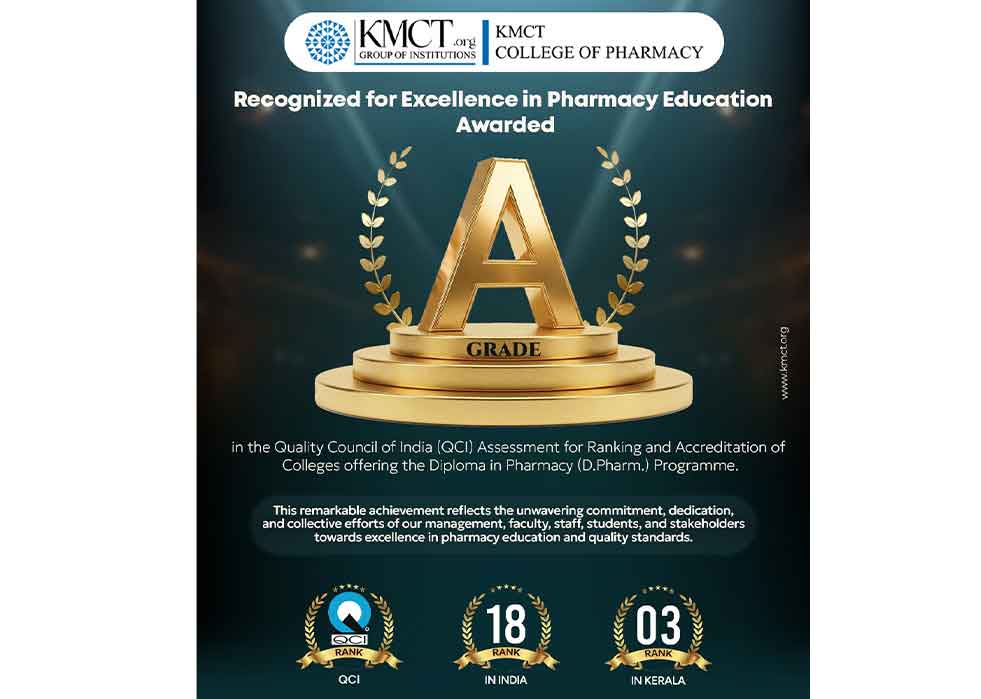 KMCT College of Pharmacy Secures A Grade in QCI Assessment